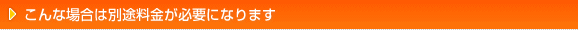 こんな場合は別途料金が必要になります